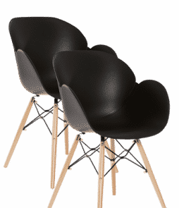 VÄRÖ-tuolit, 2/pakk. Musta