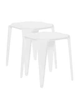 LAHOLM-pöydät/jakkarat, 2/pakk. Valkoinen