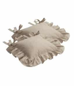 GUSTAVIA-istuintyynynpäälliset, 2/pakk. Pellavabeige