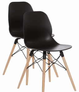 VARBERG-tuolit, 2/pakk. Musta