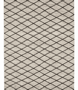 TURINO-villamatto 140x200 cm Luonnonvalkoinen/musta