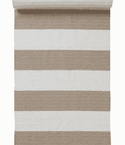 RÄNDER-muovimatto, 70x250 cm Beige/valkoinen