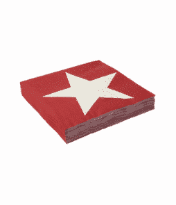 STARRY BIG -lautasliinat, 20/pakk. Punainen