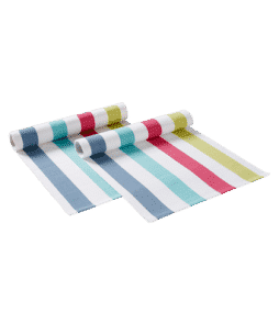 DUKA FRÄCH -kaitaliinat, 2/pakk. Turkoos/moniväriraidallinen