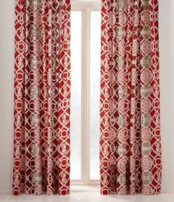 BAZAR-piilolenkkiverhot, 2/pakk. Viininpunainen