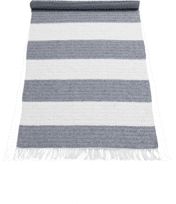 RÄNDER-muovimatto, 70x150 cm Harmaa/valkoinen