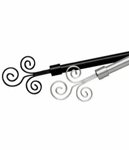 LEKSAND-verhotanko Hopeanvärinen