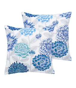 DAHLIOR-tyynynpäälliset, 2/pakk. 45x45 cm Vedensininen