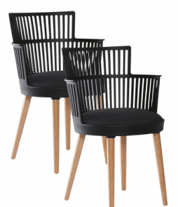 GETINGE-tuolit, 2/pakk. Musta