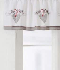 JULROSETT-kappakangas/m Valkoinen/harmaa