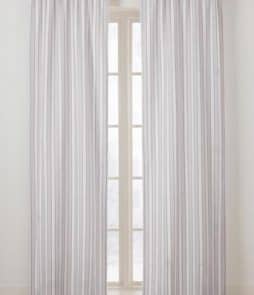 HI SANTA -sivuverhot, 2/pakk. - raidalliset Harmaa