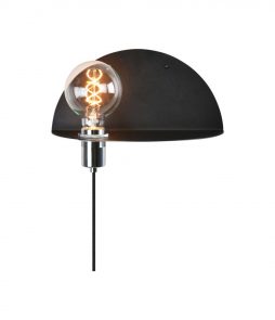 Jl El Walldorf 30x15x13m Wallamp, Musta, 15x30cm, Just Light
