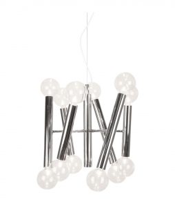 Gl El Torch 53x53x55cm Pendant, Kromi, 53x53cm, Globen Lighting