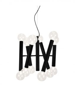 Gl El Torch 53x53x55cm Pendant, Musta, 53x53cm, Globen Lighting