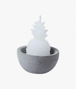 Pineapple Candle In Pot, Valkoinen, 7x7cm, Hemtex