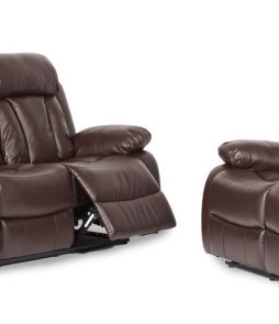 Ohio Recliner -sohvakalusto, 2 + 3, ruskea