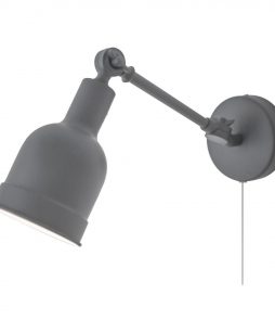 Ryd El Bolt Mini 49x23cm Wall Lamp, Harmaa, 23x49cm, By Rydéns