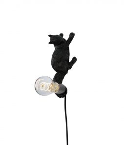 Gl El Puff 11x10x26cm Wall Lamp, Musta, 10x11.11cm,