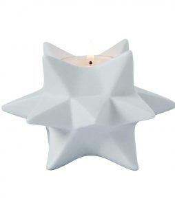 Star Candleholder 10cm, Valkoinen,